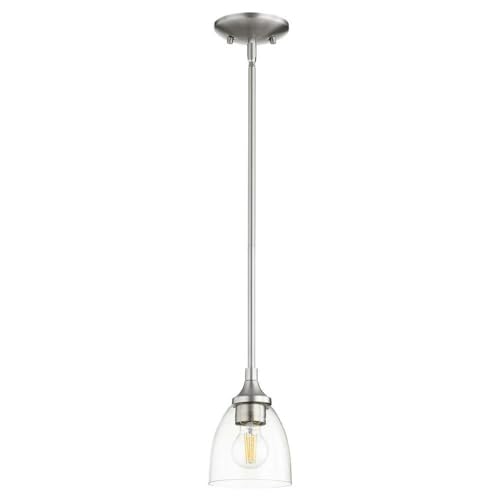 Enclave Pendant - Satin Nickel W/Clear/Seeded - 3059-265, Silver