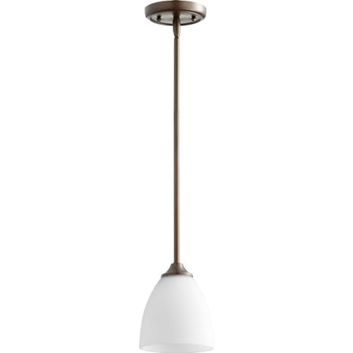 3127-86 Transitional One Light Pendant from Jardin Collection in Bronze/Dark Finish