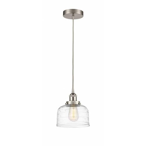 Lighting Bell - 1 Light Cord Hung Mini Pendant in Modern Style-9.5 Inches Tall and 8 Inches