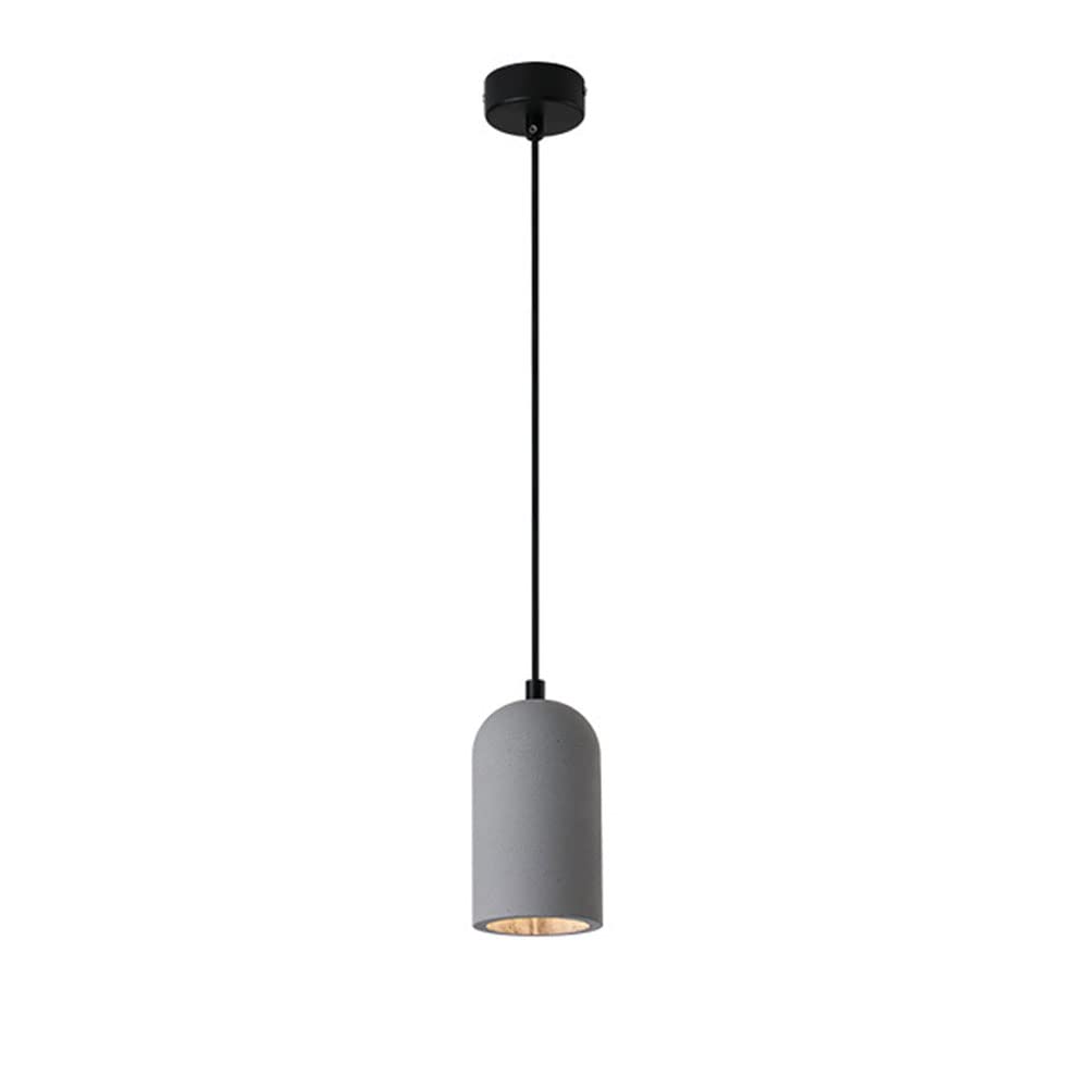 Modern Mini Pendant Light Gray Finish Cement Hanging Light Creative Bell Shape Shade