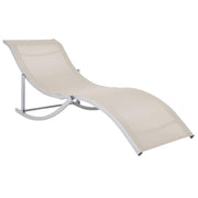 Sun Loungers 2 pcs Cream Textilene