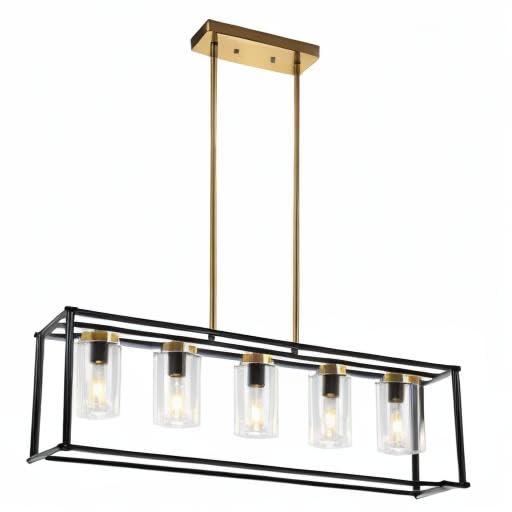 Island Lights for Kitchen, 5 Light Industrial Lighting,36 Inch