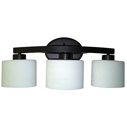 3-Light Merington Aged Bronze Standard Bathroom Vanity Light