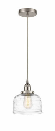 Lighting Bell - 1 Light Cord Hung Mini Pendant in Modern Style-9.5 Inches Tall and 8 Inches