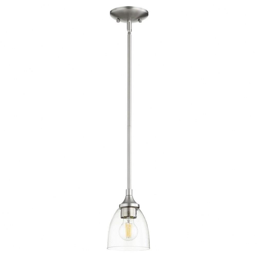Enclave Pendant - Satin Nickel W/Clear/Seeded - 3059-265, Silver