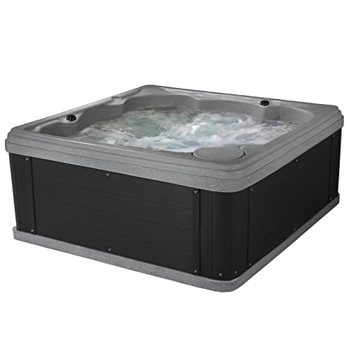 Indoor Outdoor Hot Tub, Plug & Play Spa, 24 Jets, LED Lighting System
