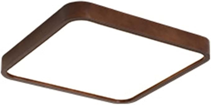 Ceiling Lamps,Living Room Lamp Black Walnut Color Modern Solid Wood Square