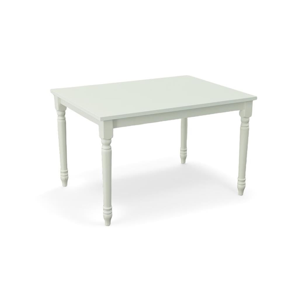 Draven Farmhouse Wood Dining Table in White