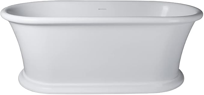 67" x 32" Flatbottom Freestanding Solid Surface Resin Stone Bathtub