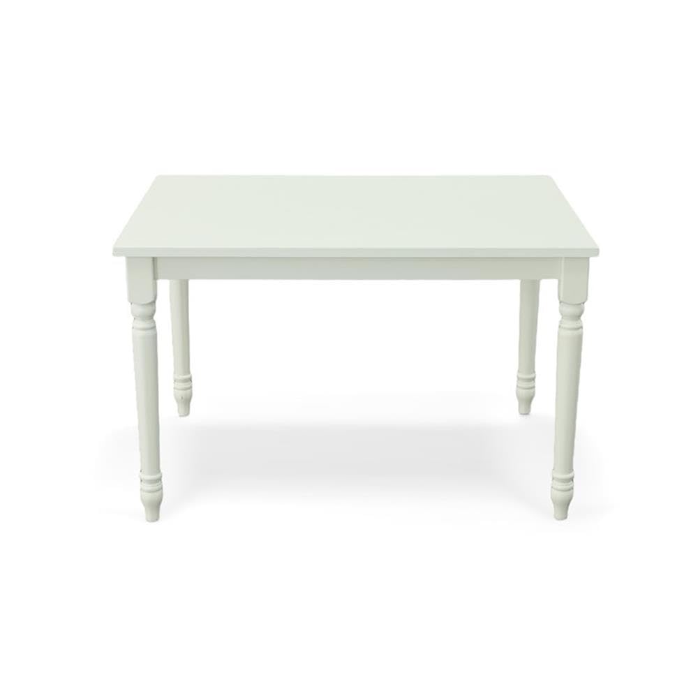 Draven Farmhouse Wood Dining Table in White