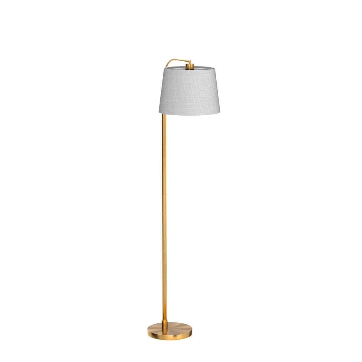 62" Gold Floor Lamp for Living Rooms Tall Arc Standing Lamps