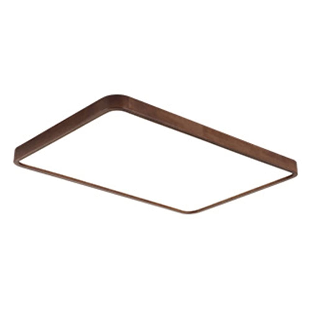 Ceiling Lamps,Living Room Lamp Black Walnut Color Modern Solid Wood Square