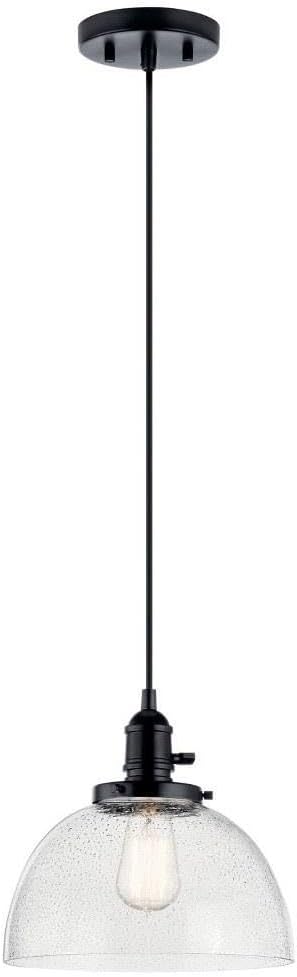 Avery 9.25" 1 Light Wall Sconce with Clear Seeded Glass Brushed Nickel