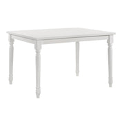 Draven Farmhouse Wood Dining Table in White
