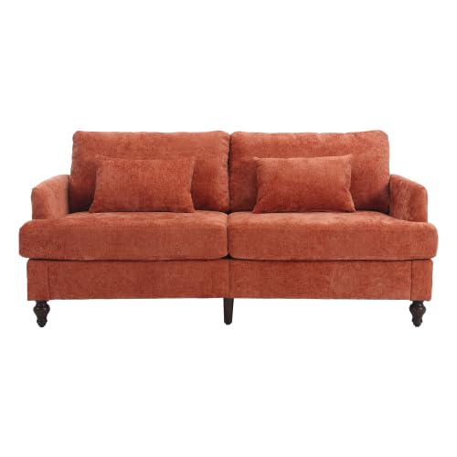68.9'' Chenille Fabric Loveseat Sofa Futon Couch for Living Room