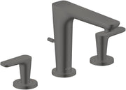 Citterio C Widespread Faucet 125 with Escutcheons and Pop-up Drain