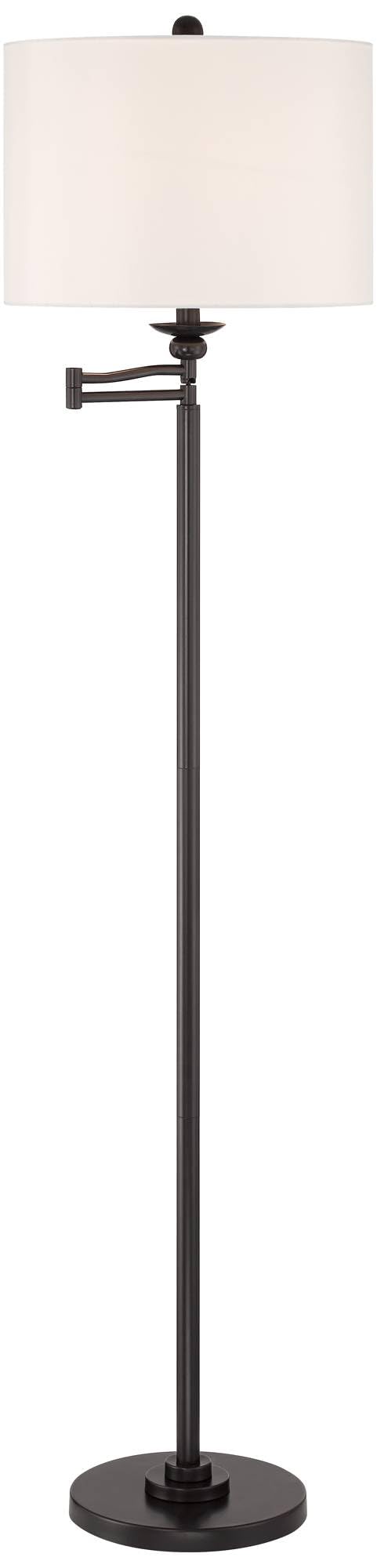 Farmhouse Rustic Traditional 61 1/2" Tall Standing Floor Lamp Pole Swing