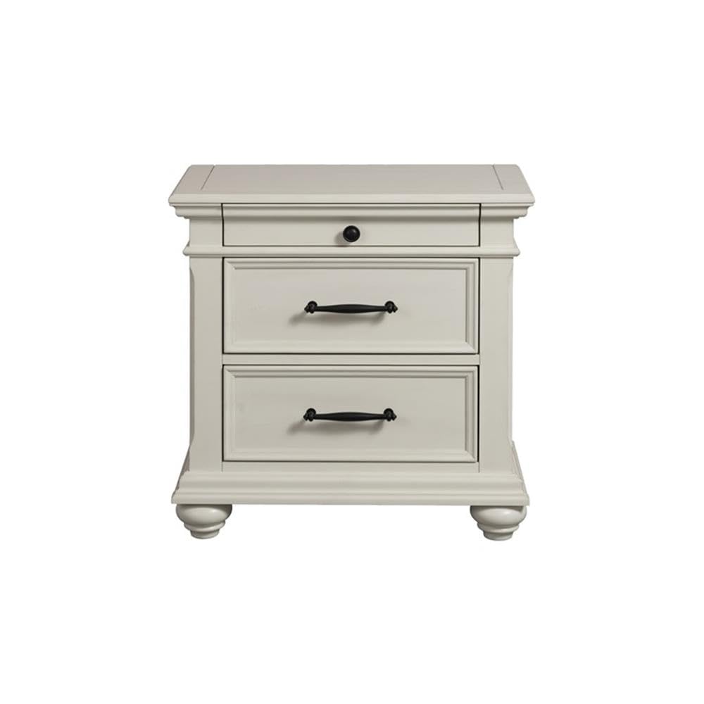 Brooks 3-Drawer Nightstand with USB Ports