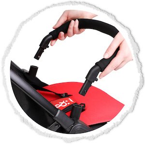 Umbrella Travel Stroller, Cherry – Ultra Light (11lbs) – Compact, One Hand Stand