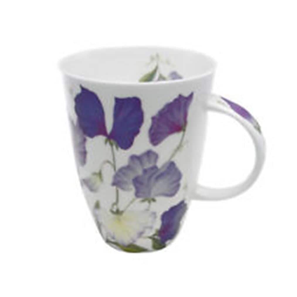 Sweet Pea Traditional Ceramic Louise Mugs in White (Set of 6)