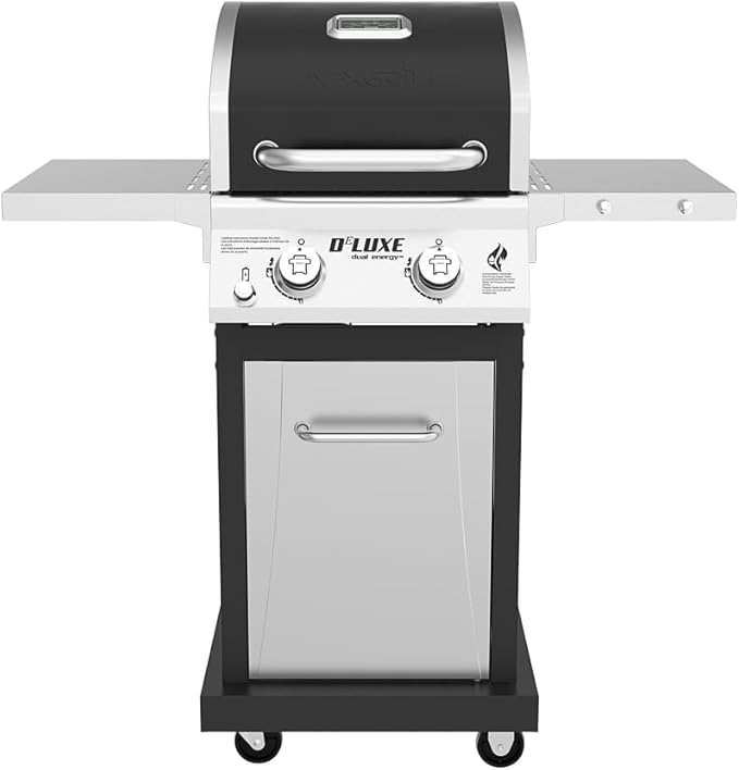 Deluxe 2-Burner Gas Grill with 401 SQ In Grate, 28000 BTUs, Stainless Steel Control Panel
