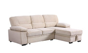 Sectional Pull Out Bed, Velvet Upholstered 3 Seats Sofa,Sofas and Couches