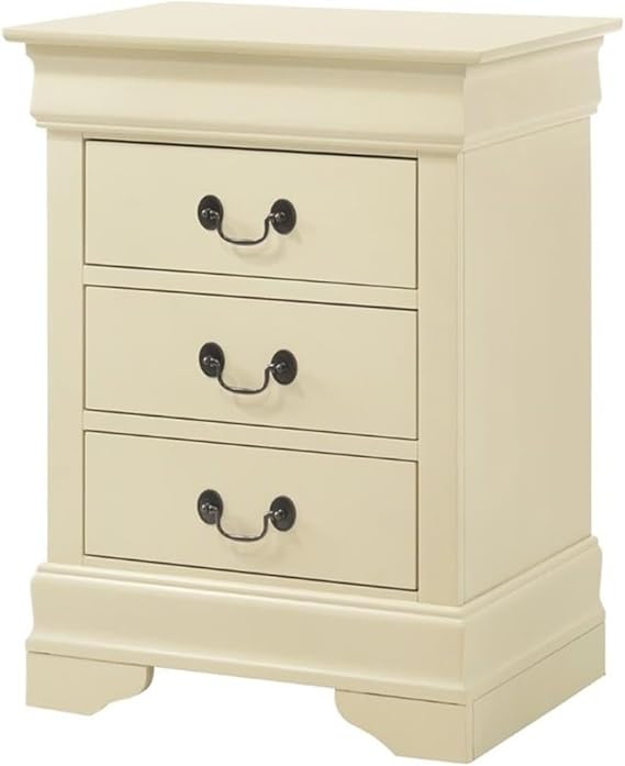 Louis Phillipe 3 Drawer Nightstand in Cherry