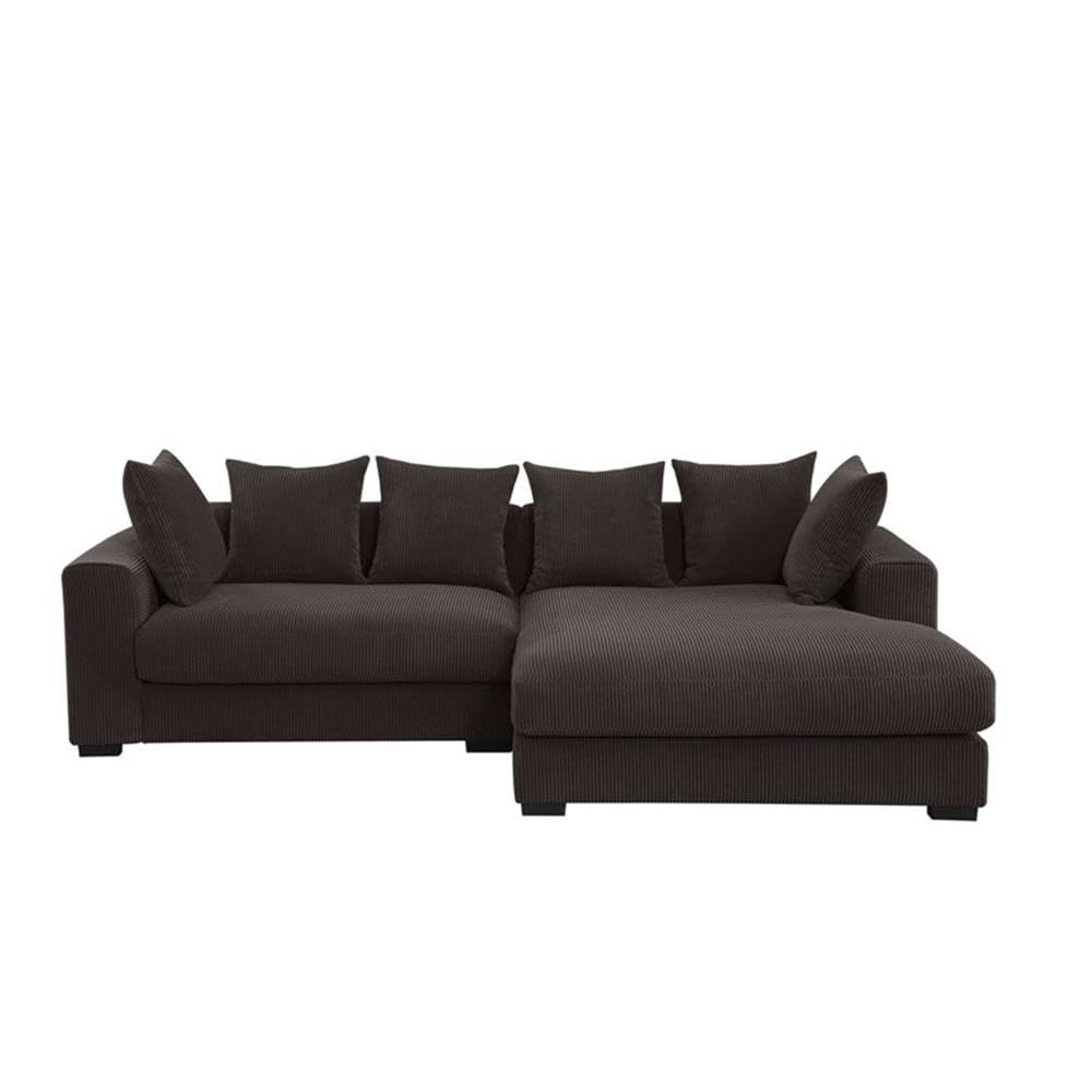 4-Piece Modern Fabric Upholstered Corduroy Sectional Sofa