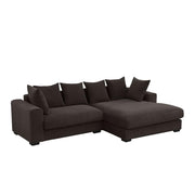 4-Piece Modern Fabric Upholstered Corduroy Sectional Sofa