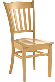 Groton Kitchen Dining Chairs - Slat Back Wooden Seat Chairs