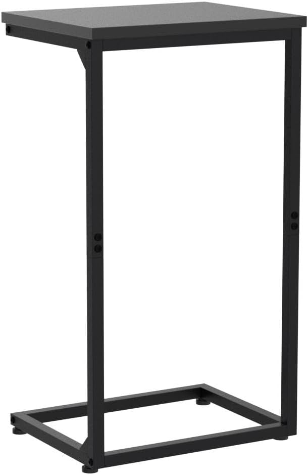 C Shaped End Table Set of 2, Couch Tables That Slide Under, living room