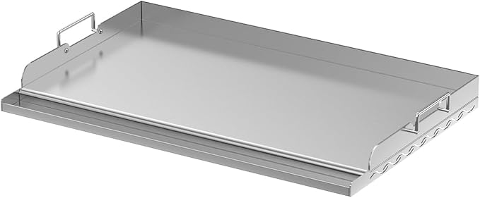 Universal Stainless Steel Griddle Flat Top Plate with Even Heating Bracing