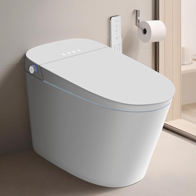 Smart Bidet Toilet with Auto Open Close,1000 Gram MaP Flush Score,Foam Dispenser