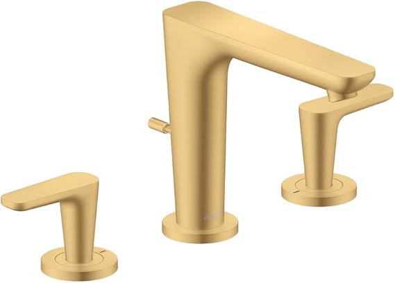 Citterio C Widespread Faucet 125 with Escutcheons and Pop-up Drain