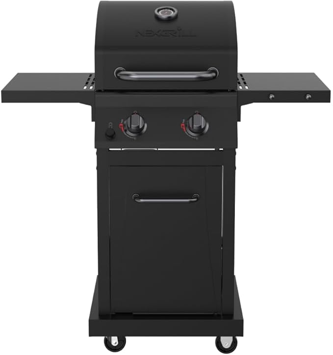 Deluxe 2-Burner Gas Grill with 401 SQ In Grate, 28000 BTUs, Stainless Steel Control Panel