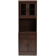 Kitchen Cabinet and Hutch in Dark Walnut