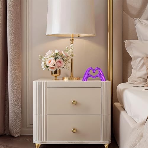 Purple Heart Hands Decor for Living Room Bedroom Bookshelf Coffe Table