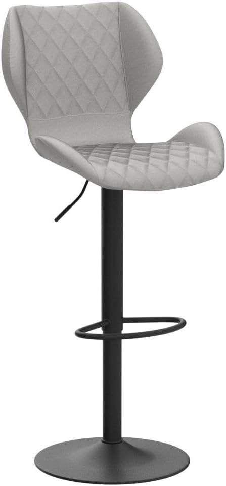 Adjustable Bar Stools Set of 2 Modern Swivel Bar Stools with Stable Metal Frame