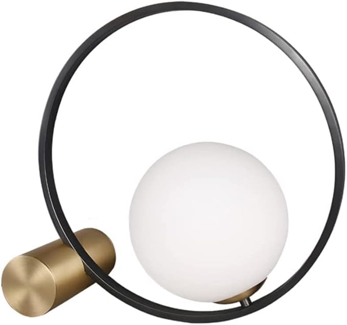 Table Lamp Modern 2 Glass Globe Table Lamp Gold Desk Lamp Retro with White