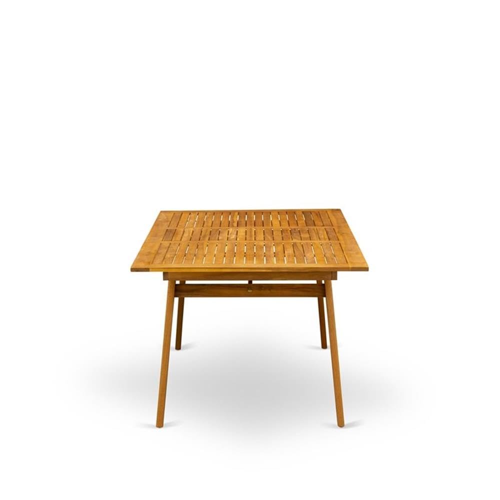 BDETRNA Regular Height Table - a Rectangle Acacia Wood Table
