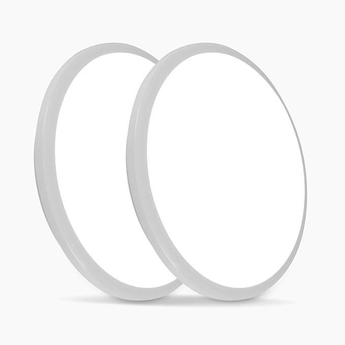 DELIPOP 4 Pack 12 Inch Ceiling Light, IP54 Waterproof 24W Surface LED Ceiling Light for Indoor/Outdoor, Round Ceiling Light Fixture for Bathroom, Bedroom, Kitchen, Hallway, Balcony