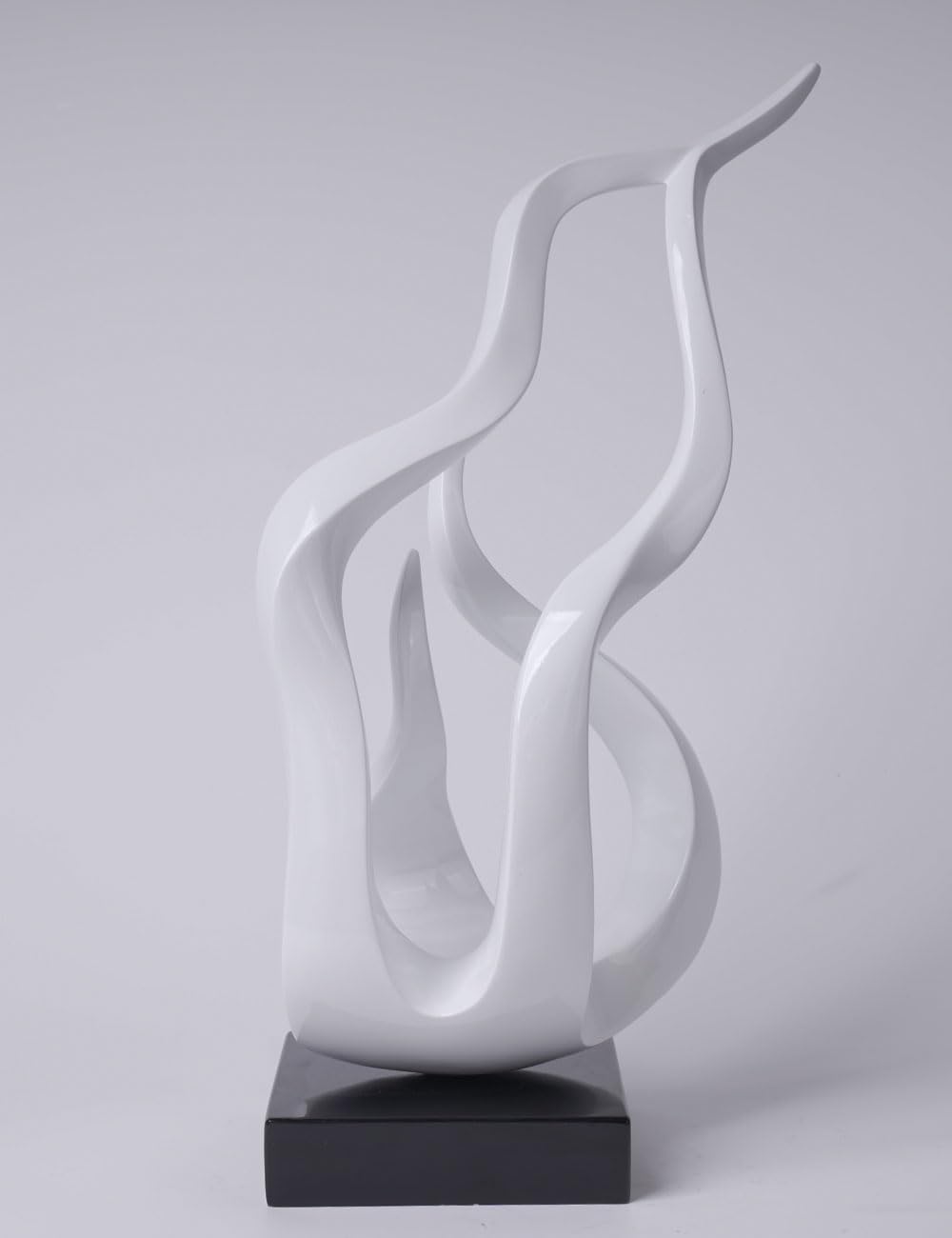 Abstract Sculpture Decor Modern Arts Flame Figurine Table Centerpiece Statue Polyresin