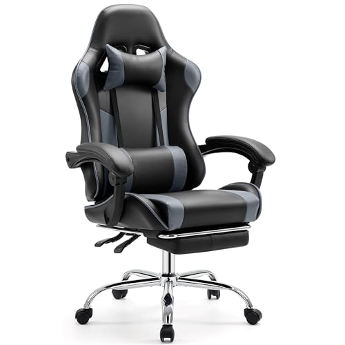 Gaming Chair with Footrest, Ergonomic Video Computer Chair,