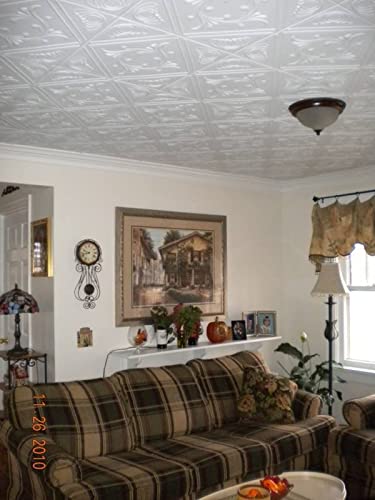 50pc of Anet White (20"x20" Foam) Ceiling Tiles - Covers About 135sqft