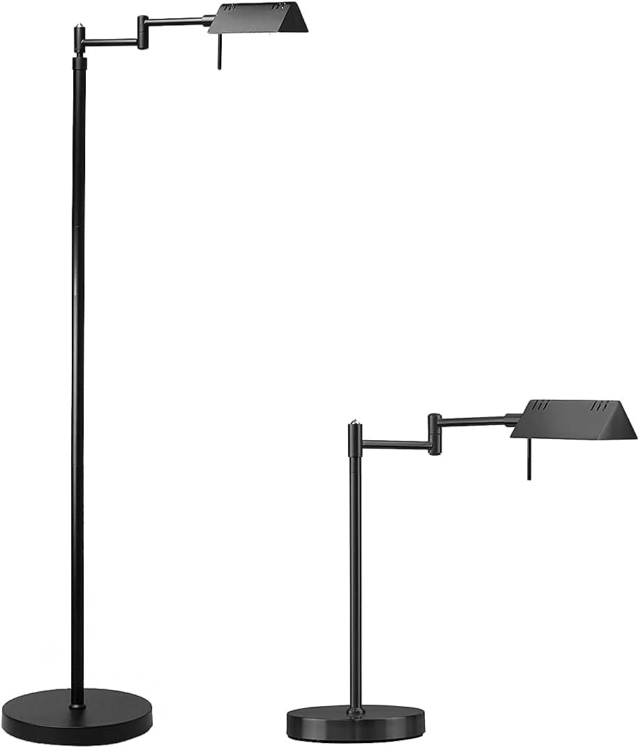 LED Pharmacy Floor & Table Lamp Bundle, 12W LED, Full Range Dimming, 360 Degree