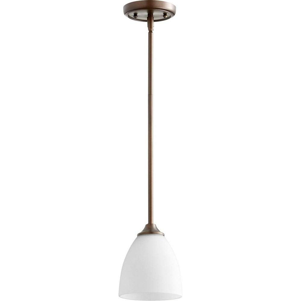 3127-86 Transitional One Light Pendant from Jardin Collection in Bronze/Dark Finish
