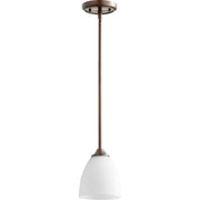 3127-86 Transitional One Light Pendant from Jardin Collection in Bronze/Dark Finish
