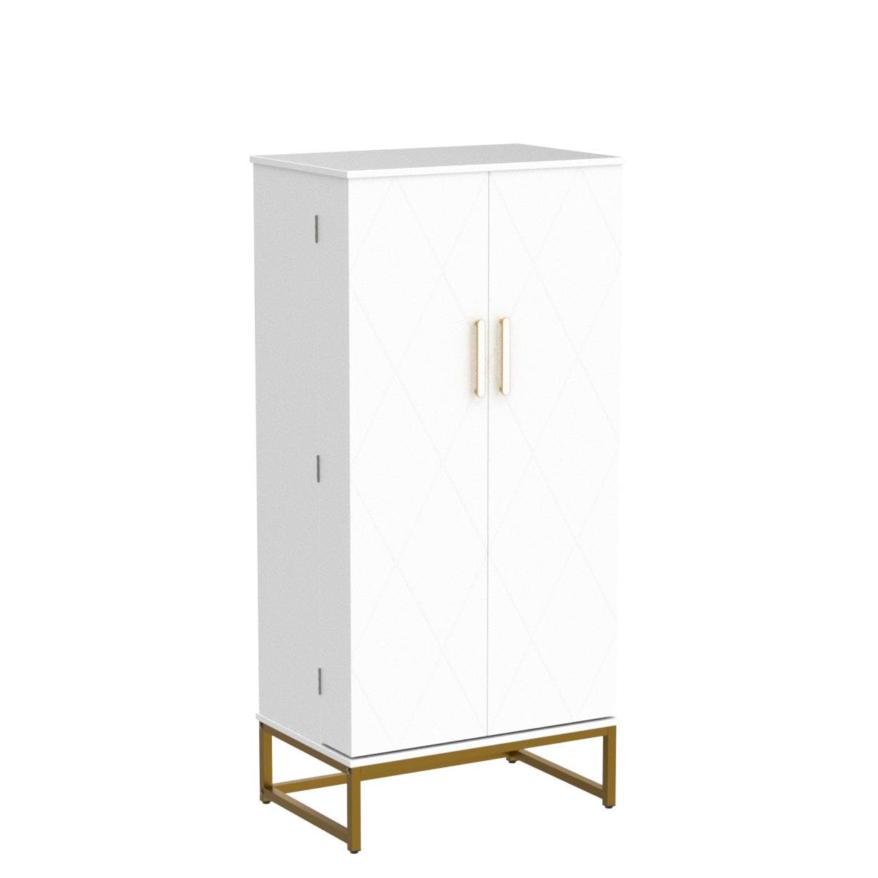 51” Pantry Cabinets, White Freestanding Kitchen Pantry Storage Cabinet
