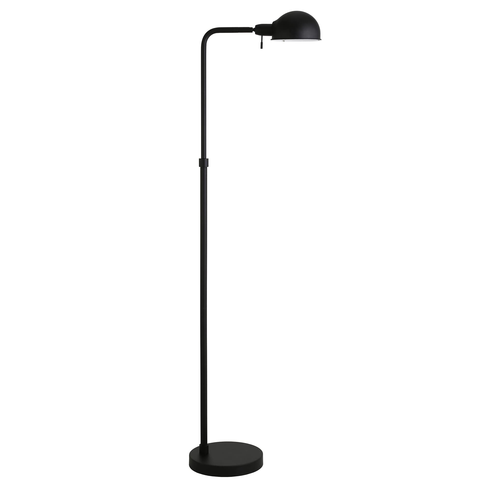 66" Tall Integrated LED Floor Lamp with Metal Shade in Blackened Bronze, for Home