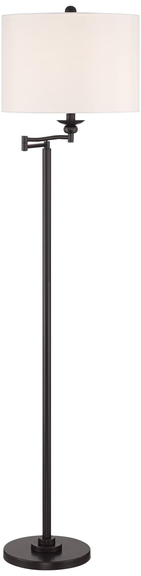 Farmhouse Rustic Traditional 61 1/2" Tall Standing Floor Lamp Pole Swing